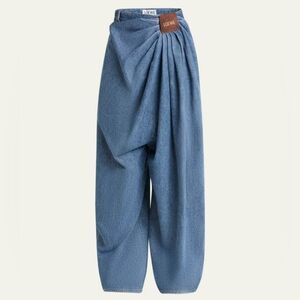 LOEWE - Draped Loose Mohair Wool Jeans